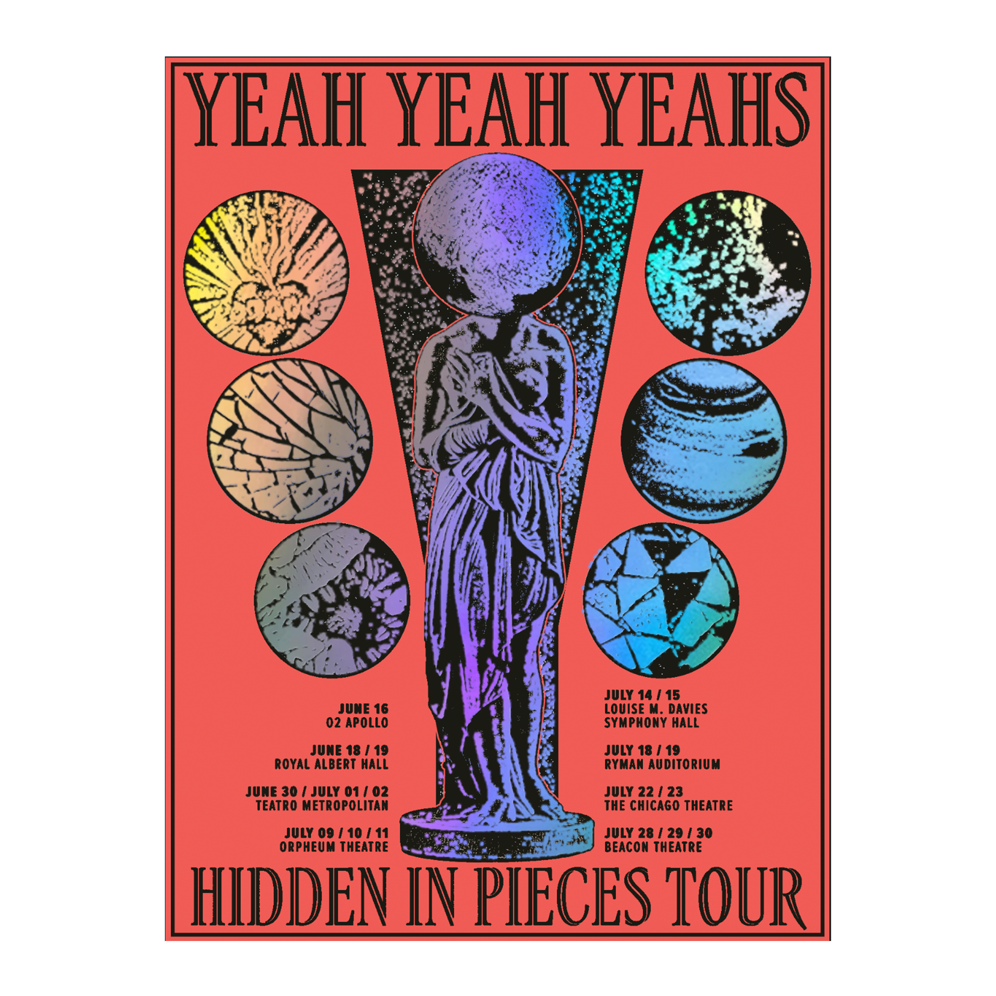 Hidden In Pieces 2025 Tour Poster - Holographic – Yeah Yeah Yeahs