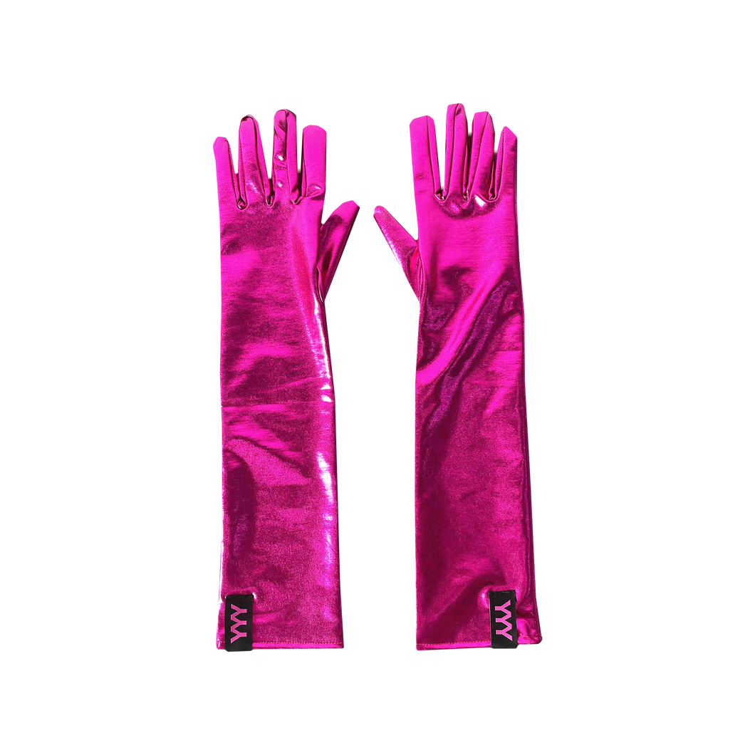 Pink pvc gloves deals